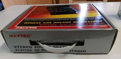 Vintage Brand New Maxtec Stereo Sound Mixer. With Dynamic Microphone.
