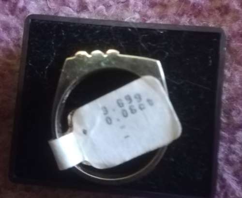 Men`s Diamond Ring. Yellow Gold 9ct. 0.06ct Diamond. 3.69g.