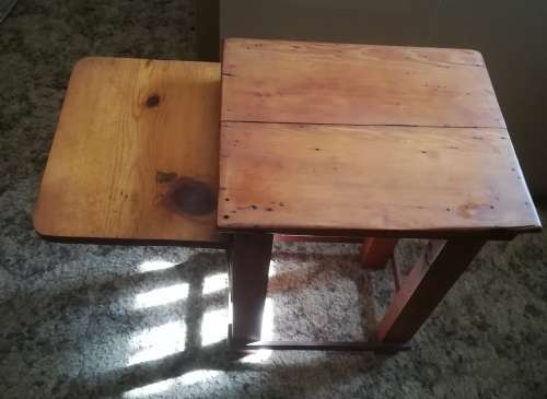 Oregon Pine Telephone Table. Length 74cm, width 39cm, height 66cm.