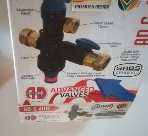 AD S-400 GEYSER WATER PRESSURE MULTI VALVE 400.