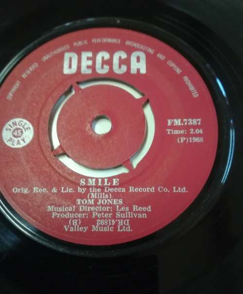 Tom Jones 45rpm record