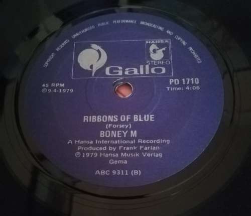 Boney M 45rpm record