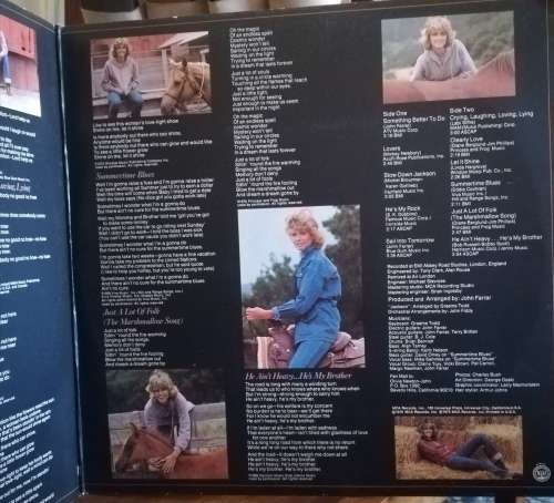 OLIVIA NEWTON JOHN - CLEARY LOVE LP VINYL RECORD
