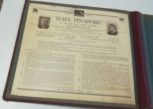 ***RARE **VINTAGE GILBERT AND SULLIVAN H.M.S. PINAFORE. GRAMAPHONE SPEED 78. 9 RECORDS.