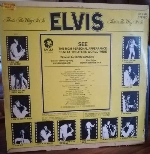 ELVIS - THAT`S THE WAY IT IS LP VINYL RECORD