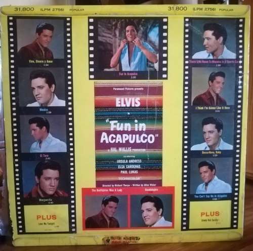 ELVIS SOUNDTRACK TO FUN IN ACAPULCO LP VINYL RECORD