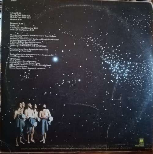 SUPERTRAMP - CRIME OF THE CENTURY LP VINYL RECORD