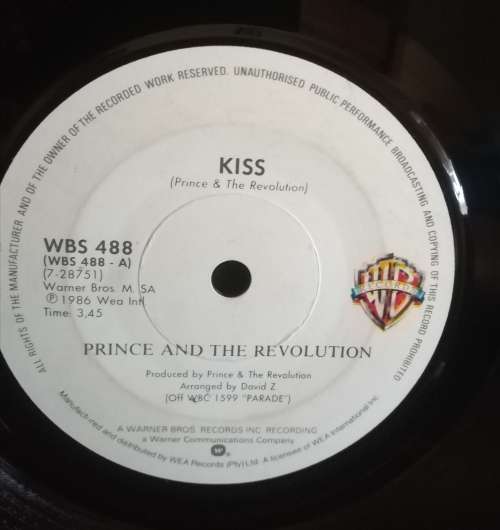 PRINCE AND THE REVOLUTION 45RPM RECORD