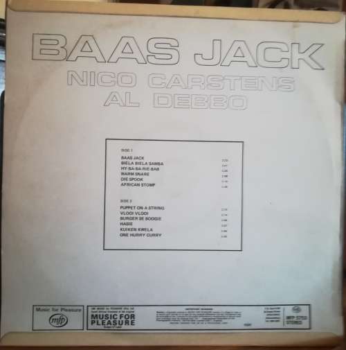 L DEBBO NICO CARSTENS - BAAS JACK LP VINYL RECORD