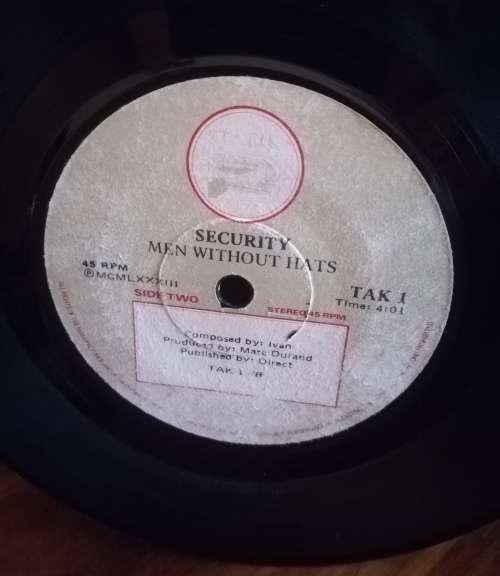 MEN WITHOUT HATS 45RPM RECORD