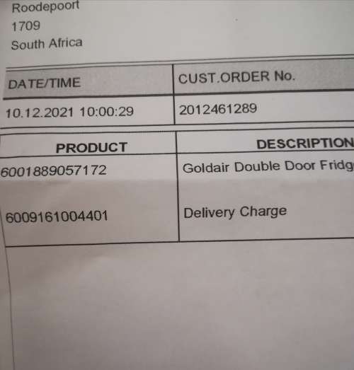 GOLDAIR 130liter doubledoor refrigerator. Like new. Length 102cm. Width 40cm. (NO DELIVERY)