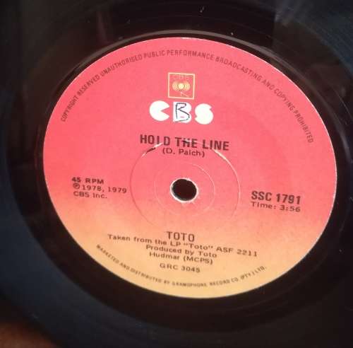 TOTO 45RPM RECORD