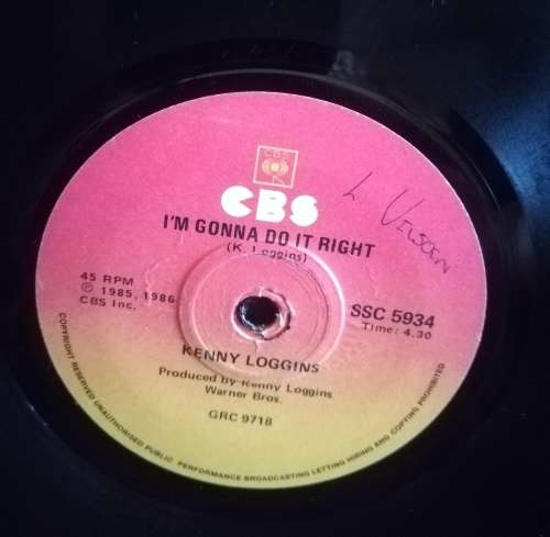 KENNY LOGGINS 45RPM RECORD