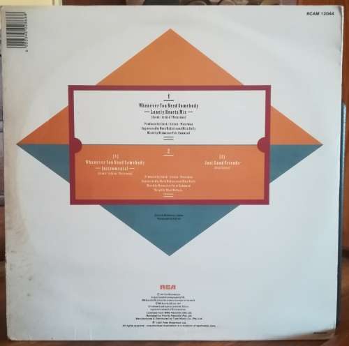 RICK ASHTLEY - WHENEVER YOU NEED SOMEBODY LP VINYL RECORD