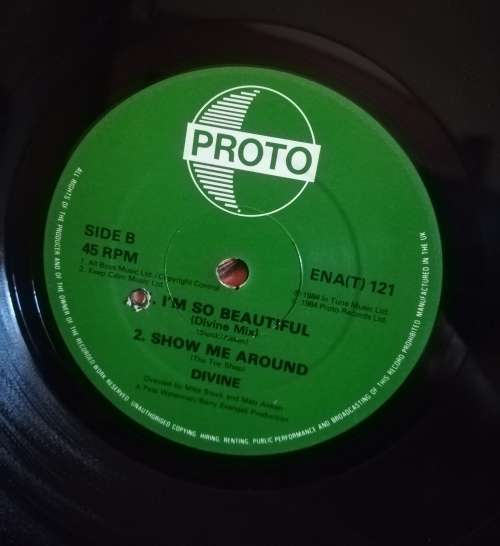 DIVINE - I`M SO BEAUTIFUL 45RPM VINYL RECORD