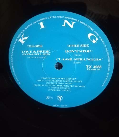 KING LOVE & PRIDE LP VINYL RECORD