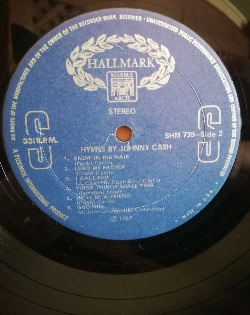 JOHNNY CASH LP VINYL RECORD