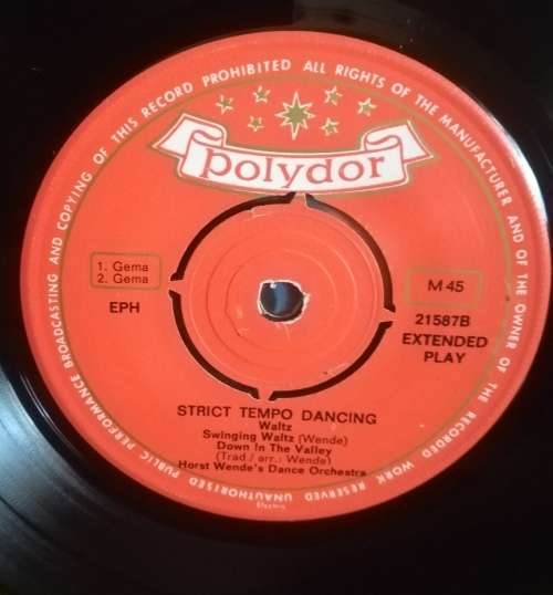 STRICT TEMPO DANCING EPH POLYDOR M45 EXTENDED PLAY RECORD