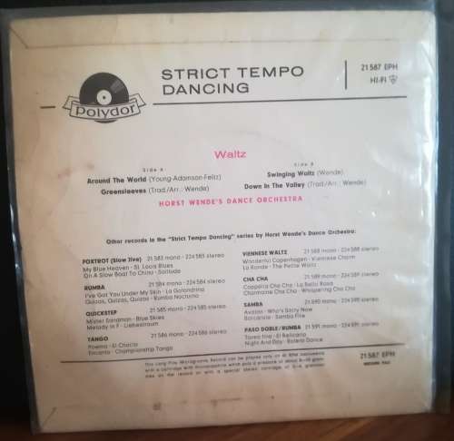 STRICT TEMPO DANCING EPH POLYDOR M45 EXTENDED PLAY RECORD