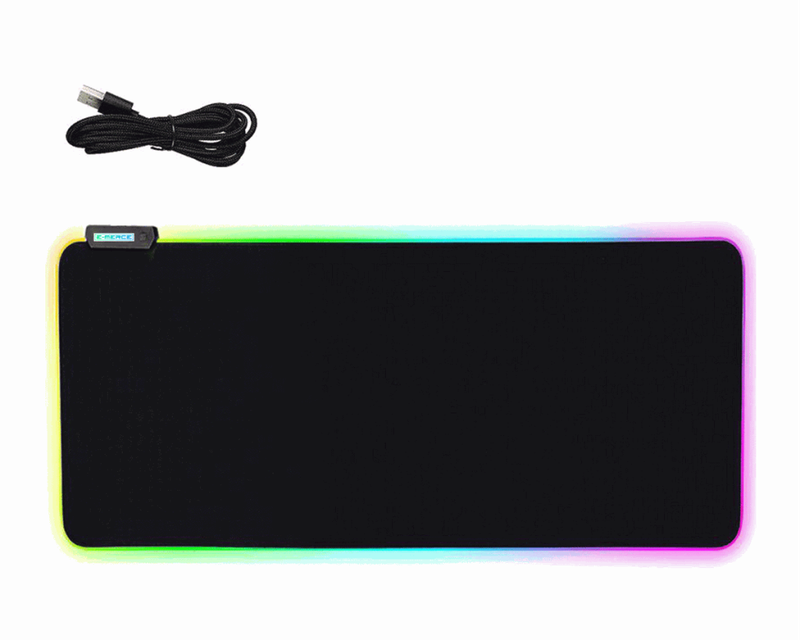 E-Merce Extra Large RGB LED Gaming Mouse Pad Non Slip