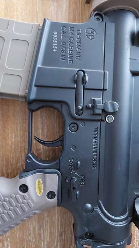 Tippmann TMC Paintball Marker With Air-Thru Adjustable Stock Kit - Tan