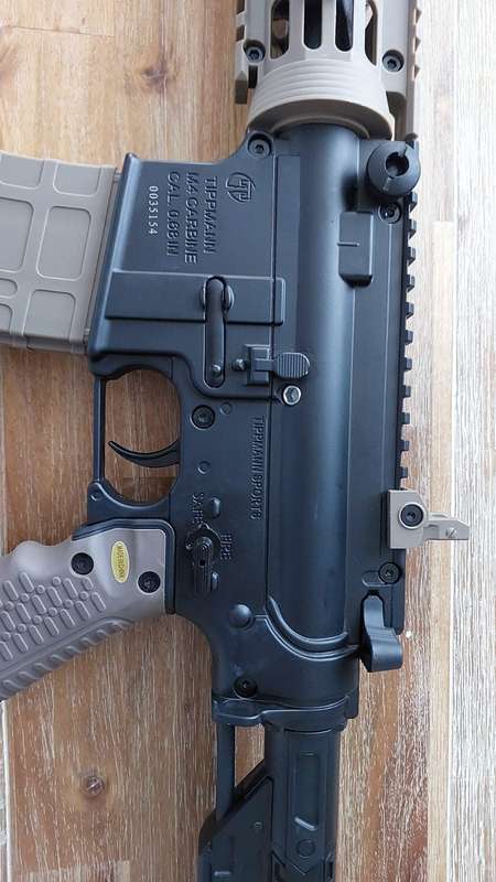 Tippmann TMC Paintball Marker With Air-Thru Adjustable Stock Kit - Tan