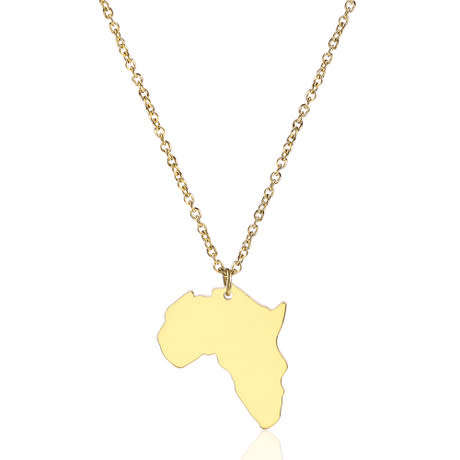 Africa map pendant and necklace