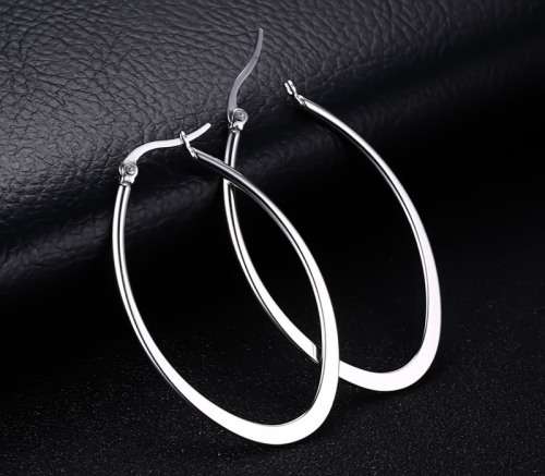 Stainless steel hoop earrings