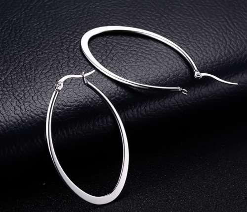 Stainless steel hoop earrings