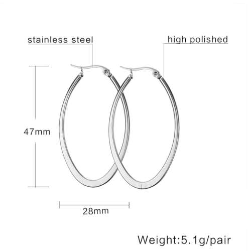 Stainless steel hoop earrings