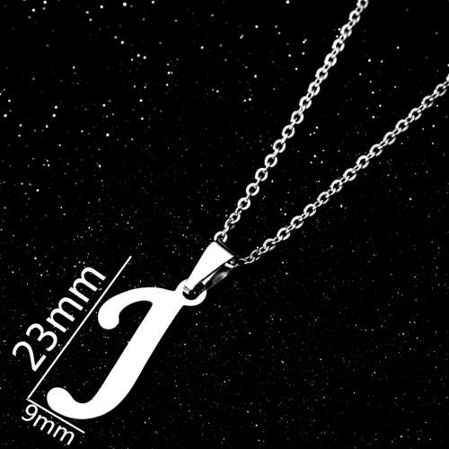Stainless steel alphabet letter pendant and necklace