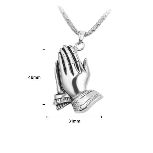 Praying Pendant and Necklace