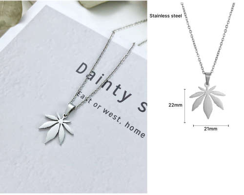 Nature's Embrace Elevated Style Cannabis Leaf Necklace