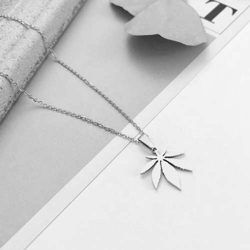 Nature's Embrace Elevated Style Cannabis Leaf Necklace