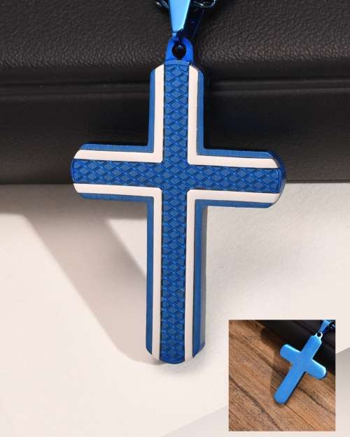 Blue Plated Cross