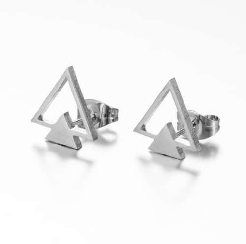 Geometric Triangle Stud Earrings