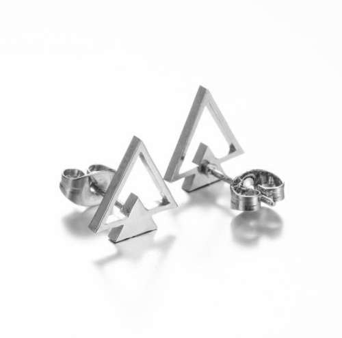 Geometric Triangle Stud Earrings