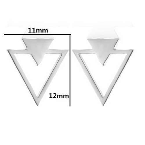 Geometric Triangle Stud Earrings