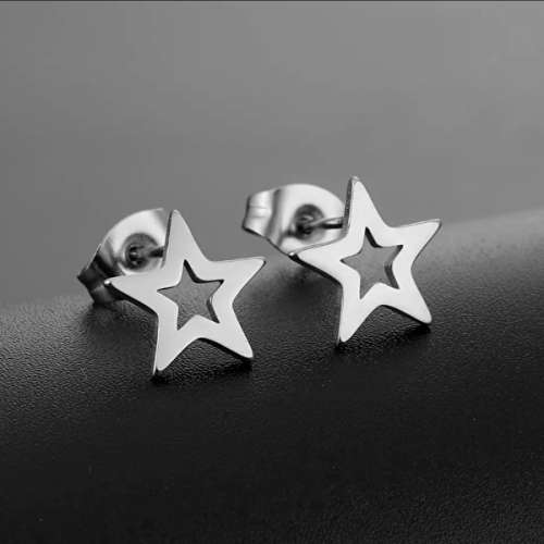 Geometric Star Stud Earrings
