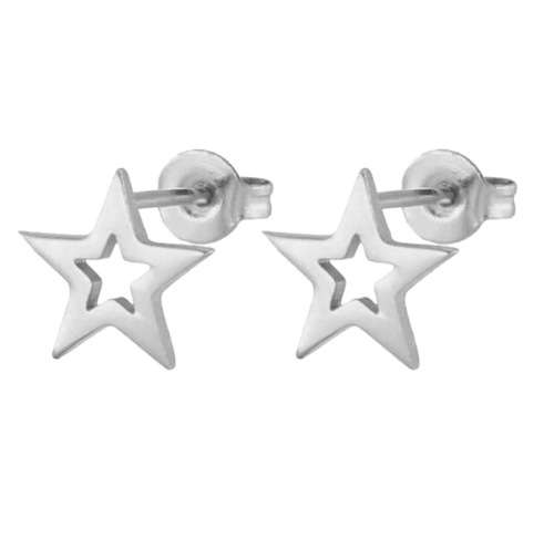 Geometric Star Stud Earrings