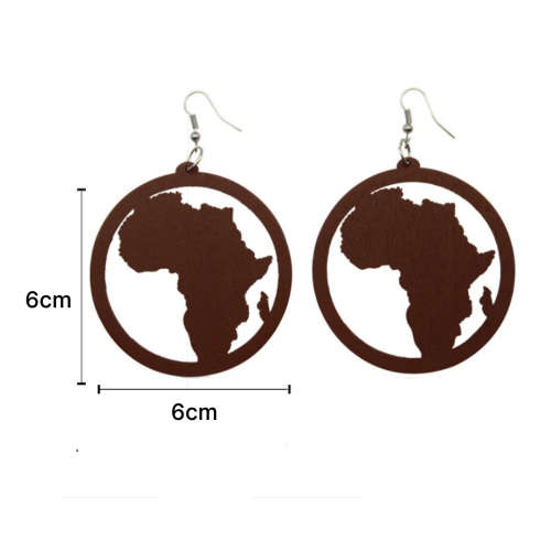 Africa Map  Earrings