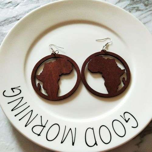 Africa Map  Earrings