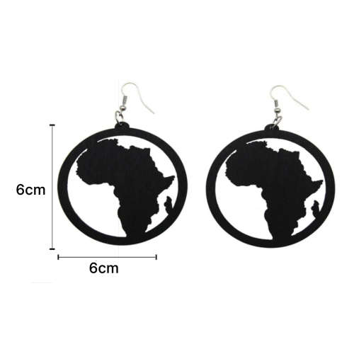 Africa Map  Earrings