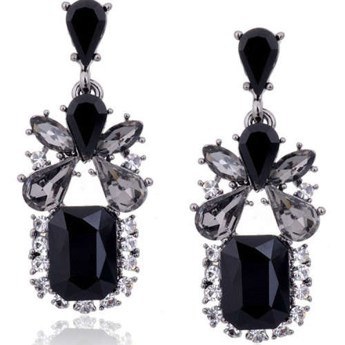 Black Crystal Earrings