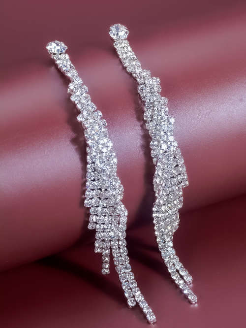 Rhinestone Long Earrings