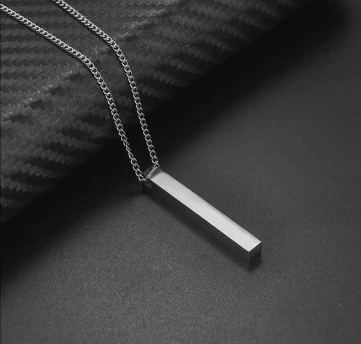 Rectangle Bar Pendant and Necklace