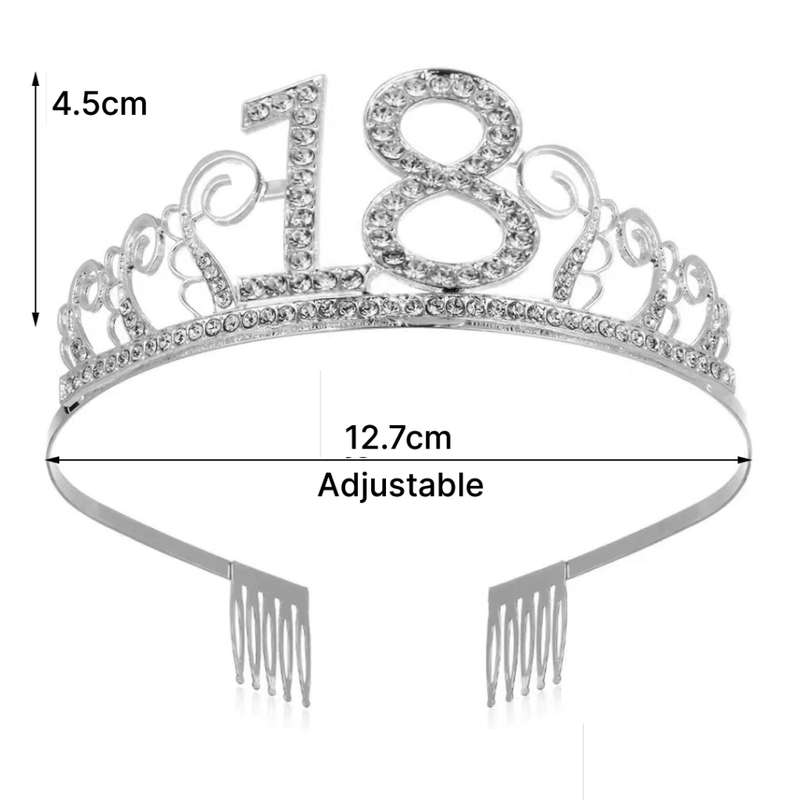 18th Birthday Tiara /Cake Topper