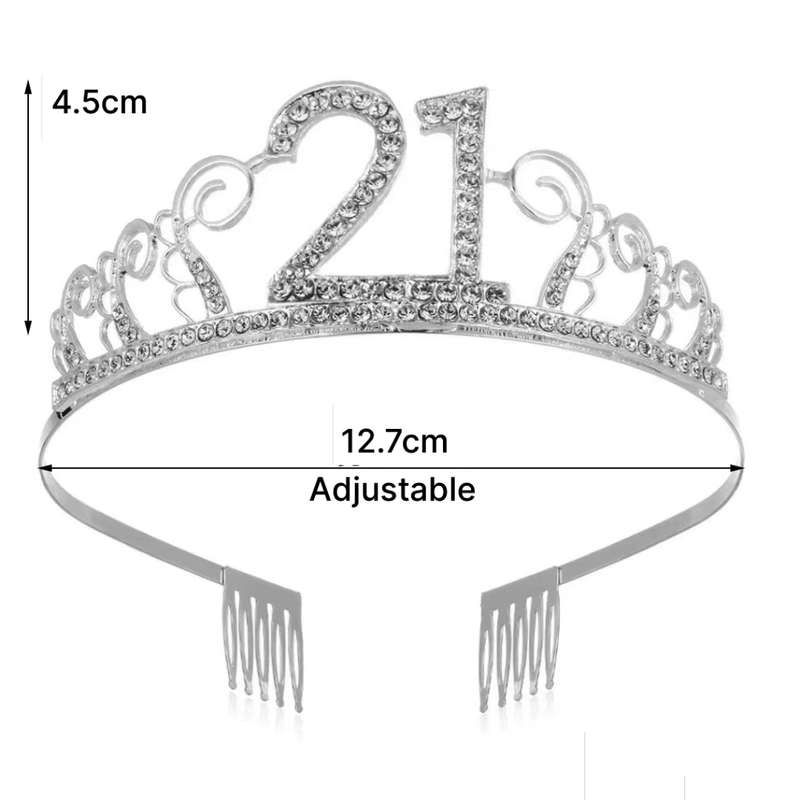 21st Birthday Tiara /Cake Topper