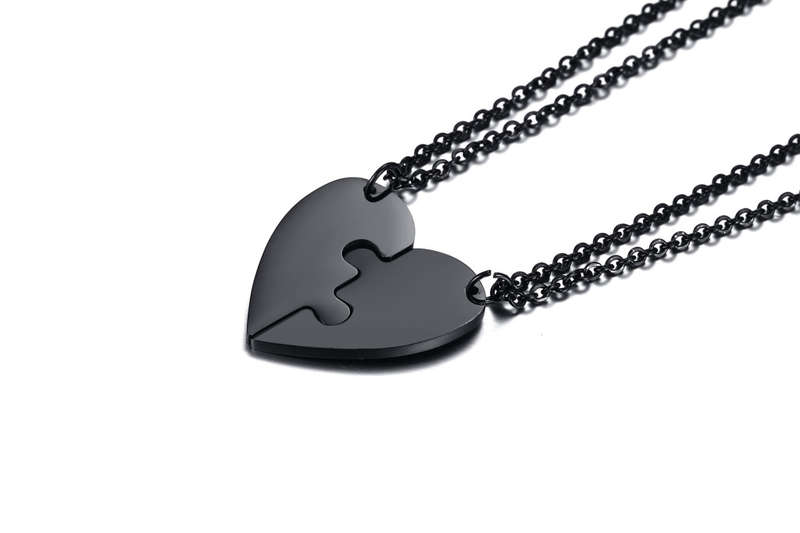 Stainless Steel Heart Couple Set