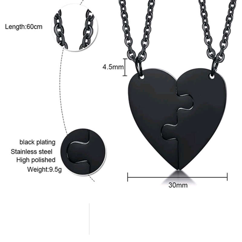 Stainless Steel Heart Couple Set